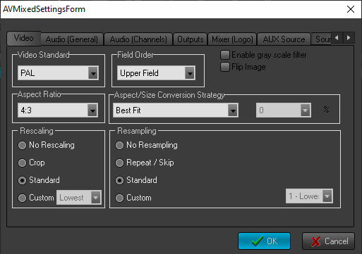 Video tab